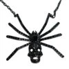 Dia Spider Skull Necklace Black 1 Dia Spider Skull Necklace Black -Kreepsville Shop 168 Image1