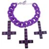 Inverted Cross Pentagram Bracelet Purple -Kreepsville Shop 427 Image1