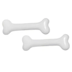 Mini Bone Hair Slides White