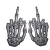 Skelli Hand Finger Bone Patch Pair White -Kreepsville Shop 655 Image1