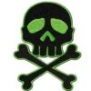 Skull Cross Bones Green Patch 2 Skull Cross Bones Green Patch -Kreepsville Shop 680 Image1