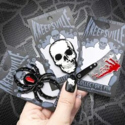 Cleaver Blood Splatter Enamel Pin -Kreepsville Shop BEASG 4 1