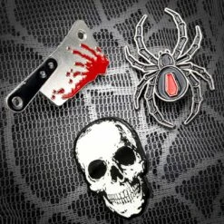 Black Widow Spider Enamel Pin -Kreepsville Shop BEBWS 5