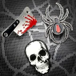 Cleaver Blood Splatter Enamel Pin -Kreepsville Shop BECBS 3