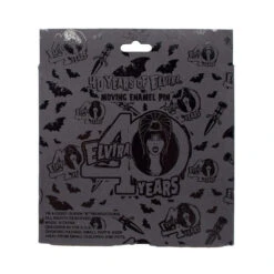 Elvira 40 Years Logo Red Glitter Enamel Pin -Kreepsville Shop BEE40RG 3