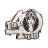 Elvira 40 Years Logo Silver Enamel Pin -Kreepsville Shop BEE40S