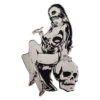 Elvira Silver Comic Skull Enamel Pin 2 Elvira Silver Comic Skull Enamel Pin -Kreepsville Shop BEESCS