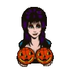 Elvira Spinning Pumpkins Enamel Pin