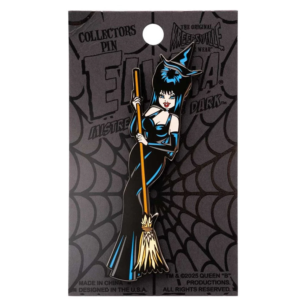 Elvira Standing Witch Black Enamel Pin 4 Elvira Standing Witch Black Enamel Pin - Image 2