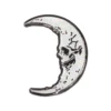 Skull Crescent Moon Glow Enamel Pin -Kreepsville Shop BESCMG