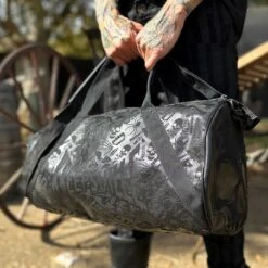 Skull Black Barrel Bag -Kreepsville Shop BGBSB 6