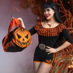 Pumpkin Trick Or Treat Barrel Bag 13 Pumpkin Trick Or Treat Barrel Bag -Kreepsville Shop BGBTT 6