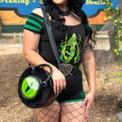 Eyeball Black Cat Backpack Purse -Kreepsville Shop BGCEB 6