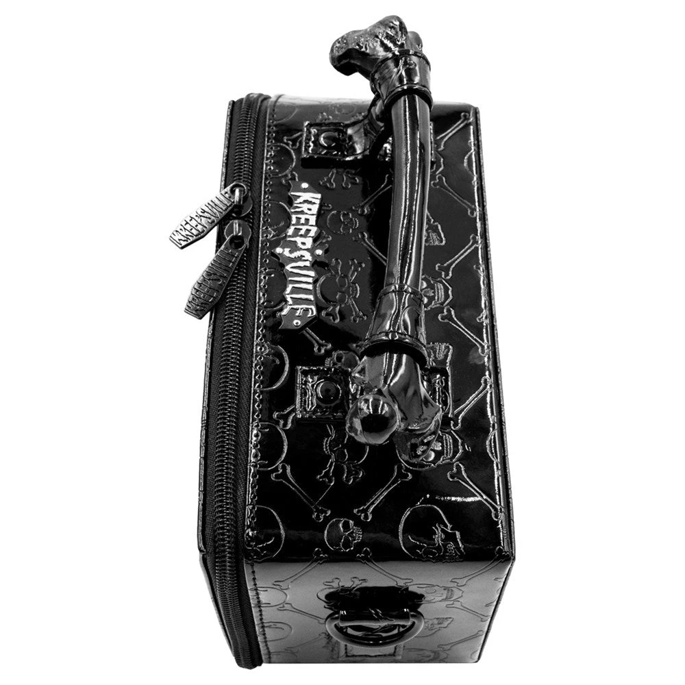 Embossed Patent Skull Crossbones Coffin Purse Bag 5 Embossed Patent Skull Crossbones Coffin Purse Bag - Image 3