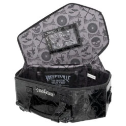 Embossed Patent Skull Crossbones Coffin Purse Bag 11 Embossed Patent Skull Crossbones Coffin Purse Bag -Kreepsville Shop BGCEPS 4