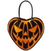 Pumpkin Glitter Heart Bag -Kreepsville Shop BGHPG