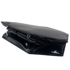 Skull Kiss Lock Deluxe Patent Coffin Handbag -Kreepsville Shop BGKLCPT 4