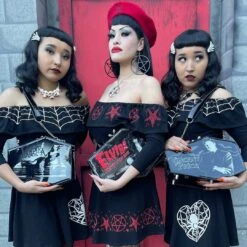 Vincent Price Skull Kiss Lock Deluxe Coffin Handbag -Kreepsville Shop BGKLCVP 6