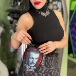 Vincent Price Red Repeat Coffin Clip Pouch -Kreepsville Shop BGVPRCCP 4