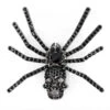 Dia Spider Skull Brooch Black -Kreepsville Shop BRSSB 1