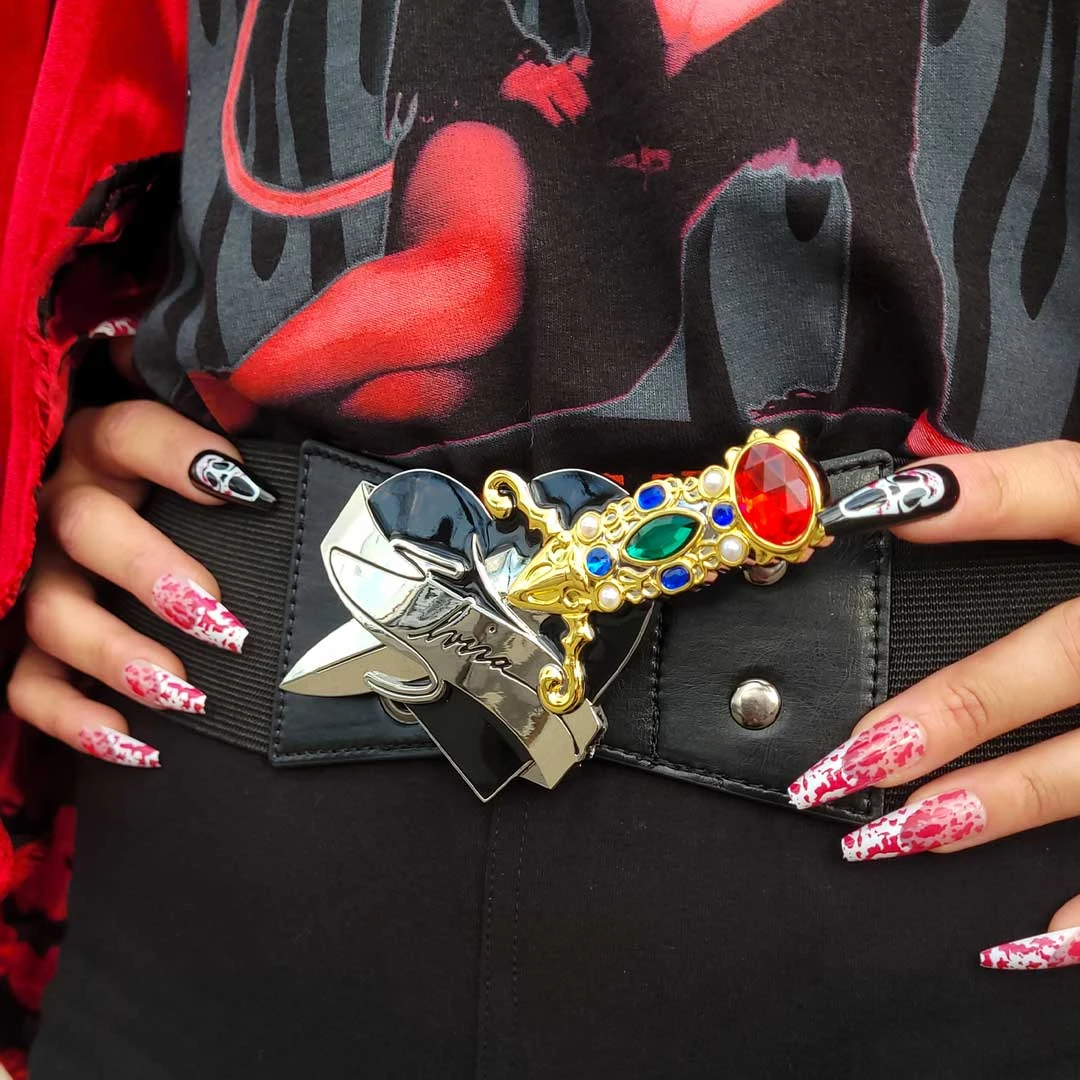 Elvira Dagger Elastic Waist Belt Black 7 Elvira Dagger Elastic Waist Belt Black - Image 5