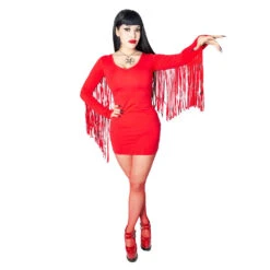 Fringe Satanic Stars Red Mini Dress -Kreepsville Shop DRFRSS 3 1fc9d9c0 0fd2 42c0 aa99 831b7e235c09