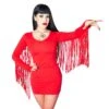 Fringe Satanic Stars Red Mini Dress -Kreepsville Shop DRFRSS 50cf4039 f173 4e9b a058 5fb6618aaf64