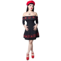 Ruffle Dress Satanic Circle -Kreepsville Shop DRGSC 4