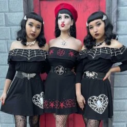 Ruffle Dress Web Heart -Kreepsville Shop DRGWH 5