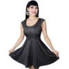 Death Repeat Embossed Skater Dress -Kreepsville Shop DRMDRE