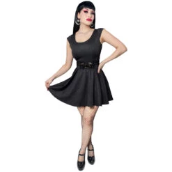 Death Repeat Embossed Skater Dress -Kreepsville Shop DRMDRE 4