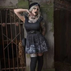 Tombstone Bats Skater Dress 10 Tombstone Bats Skater Dress -Kreepsville Shop DRSKTB 4
