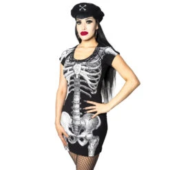 White Skeleton Tunic Dress -Kreepsville Shop DRSW 3