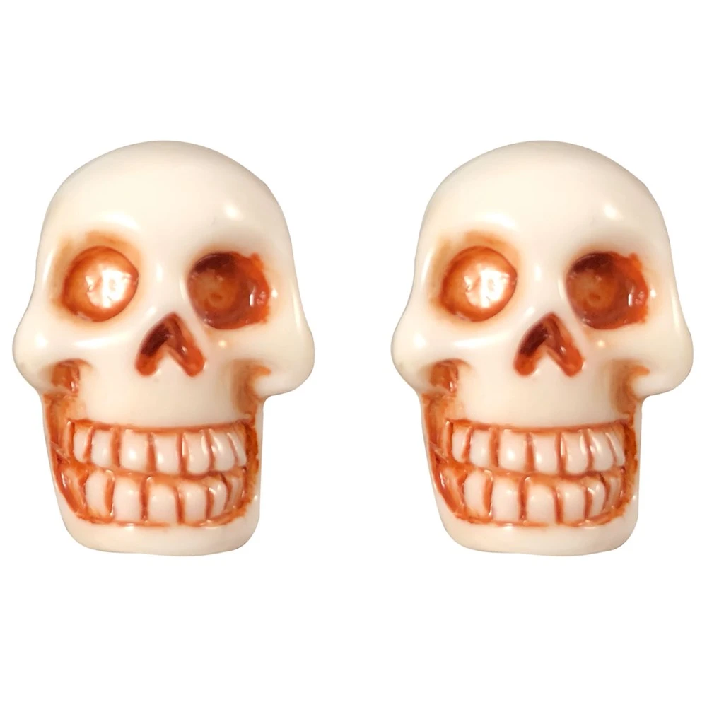 Skull Stud White Earring 3 Skull Stud White Earring