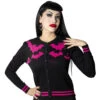 Bat Flock Pink Cardigan -Kreepsville Shop GCBFP