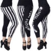 Strange & Unusual Stripe Capri Leggings -Kreepsville Shop GCPSUS