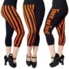 Trick Or Treat Stripe Capri Leggings