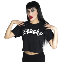 Spooky Ghost Glow Crop Top 8 Spooky Ghost Glow Crop Top -Kreepsville Shop GCTSG 2