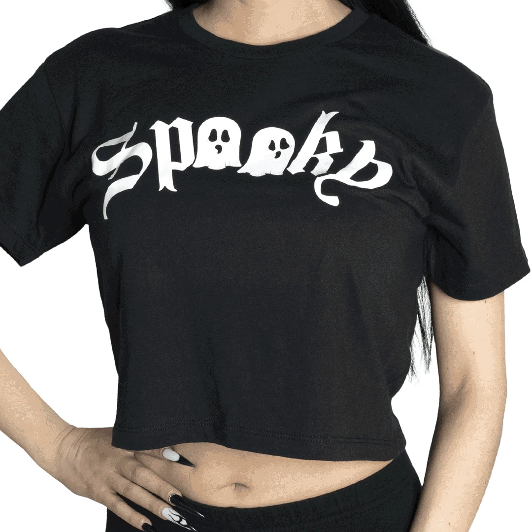 Spooky Ghost Glow Crop Top 3 Spooky Ghost Glow Crop Top