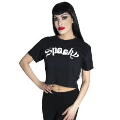 Spooky Ghost Glow Crop Top 9 Spooky Ghost Glow Crop Top -Kreepsville Shop GCTSG 4