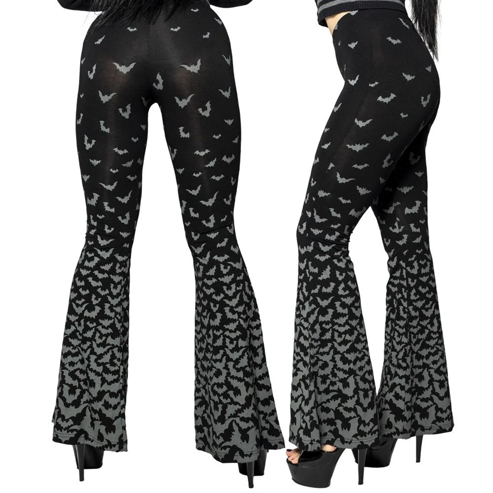 Bat Repeat Gradient Flare Leggings 5 Bat Repeat Gradient Flare Leggings - Image 3