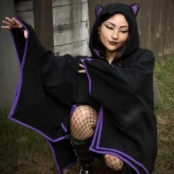 Black Cat Web Cape -Kreepsville Shop GHDCWC 4
