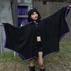 Black Cat Web Cape -Kreepsville Shop GHDCWC 6