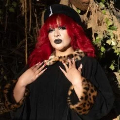 Glamour Ghoul Web Cape Leo Fur -Kreepsville Shop GHDGBWCL 4