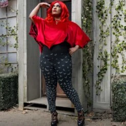 Bat Repeat Gradient Leggings -Kreepsville Shop GLBRG 5