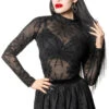 Spiderweb Mesh Mock Neck Top -Kreepsville Shop GMTSWNT