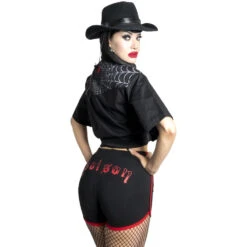 Black Widow Poison Womens Booty Shorts -Kreepsville Shop GRSBWP 3