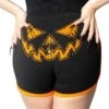Pumpkin Trick Or Treat Womens Booty Shorts