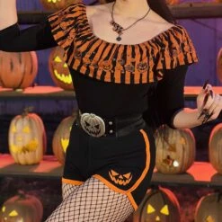 Trick Or Treat Spirit Board Womens Booty Shorts -Kreepsville Shop GRSTTB 5