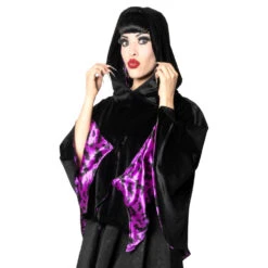Bat Wing Velvet Purple Short Cape -Kreepsville Shop GSCBWVB 3